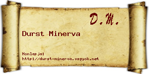 Durst Minerva névjegykártya